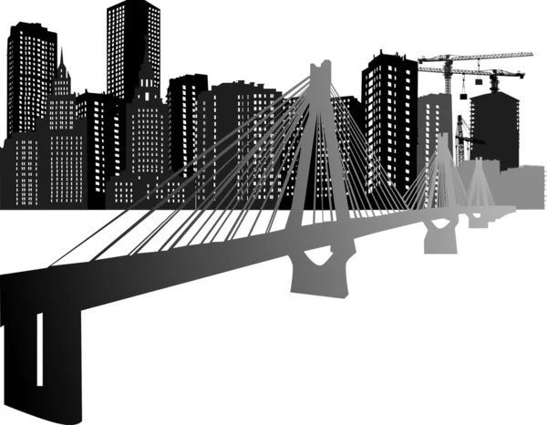 Şehir için köprü — Stok Vektör