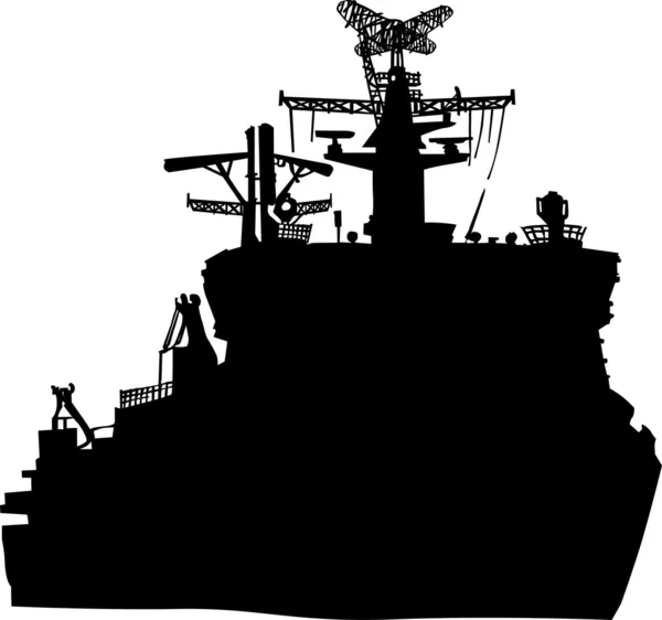Icebreaker silhouette — Stock Vector