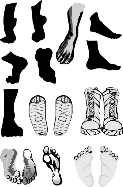Coloration des jambes — Image vectorielle