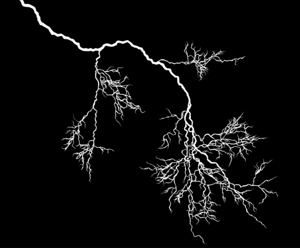 单个树突状闪电 — 图库矢量图片