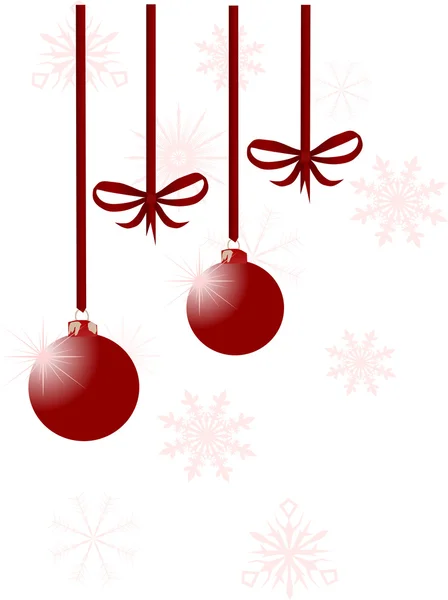 赤のクリスマス ツリーの装飾 — ストックベクタ