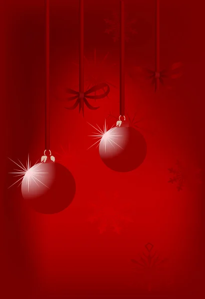 赤のクリスマス ツリーの装飾 — ストックベクタ