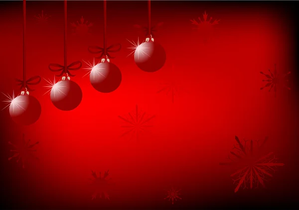 Illustration de Noël noir et rouge — Image vectorielle
