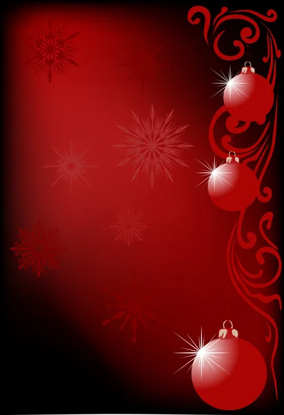 Illustration de Noël rouge et noir — Image vectorielle