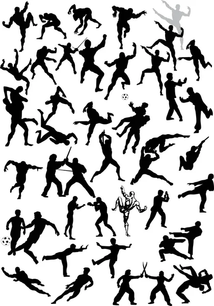 Hommes mouvements collection — Image vectorielle