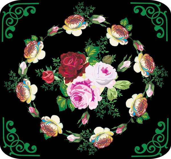 光黑玫瑰 — 图库矢量图片
