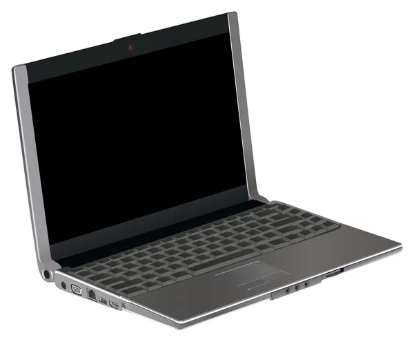 Ilustração laptop cinza — Vetor de Stock