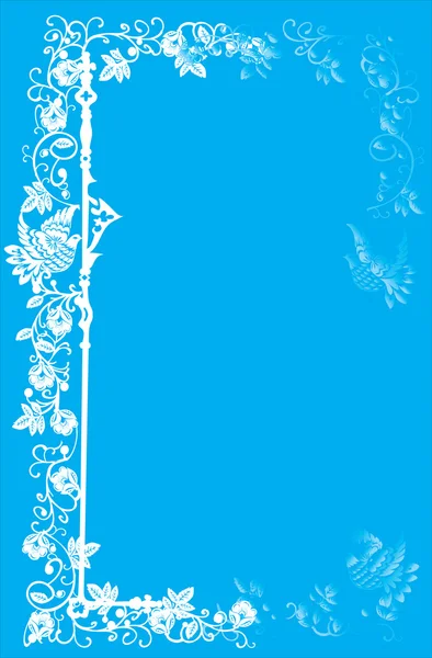 Біло-блакитна рамка — стоковий вектор