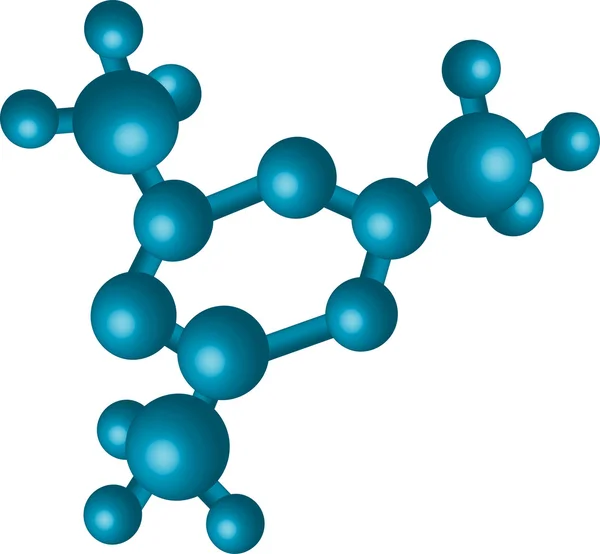 Ilustrace s modrými molekula — Stockový vektor