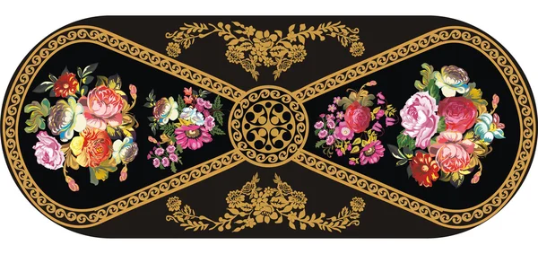 Raya con diseño de flor de rosa — Archivo Imágenes Vectoriales