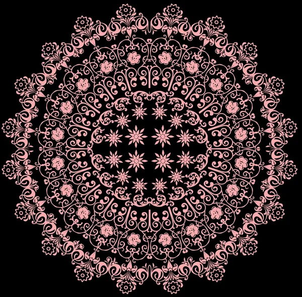 Roze cirkel silhouet ring — Stockvector