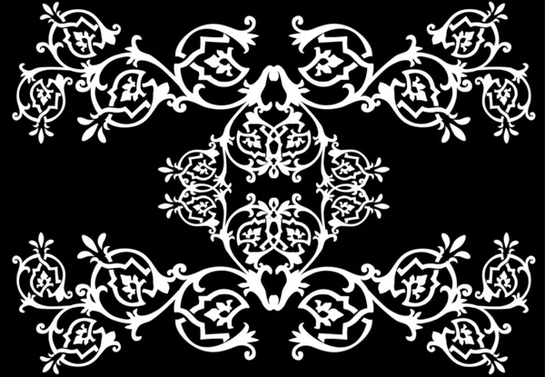 Design avec boucles symétriques blanches — Image vectorielle