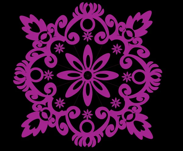 Roze symmetrische eenvoudig ontwerp — Stockvector