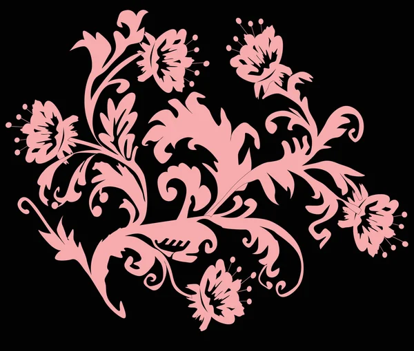 Enkel massa rosa blommor — Stockový vektor