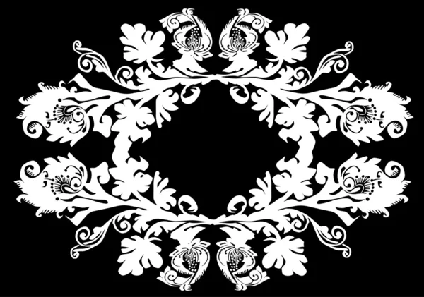 Symmetric white decor — Stockvector