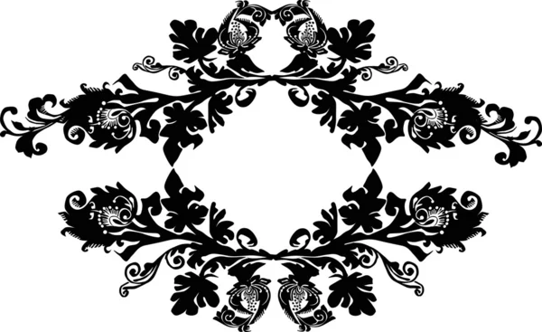 黒のシンプルなデザインの葉 — ストックベクタ