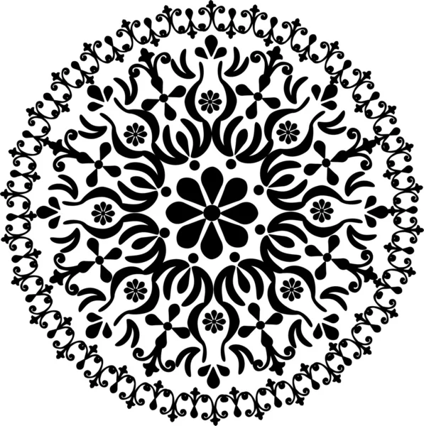 Circle simple black pattern — Stock Vector
