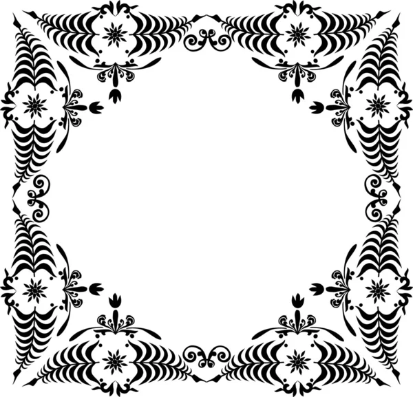 Simple cadre carré noir — Image vectorielle