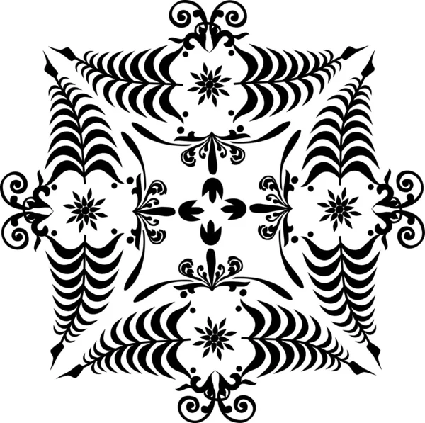 Simetrik soyut siyah desen — Stok Vektör