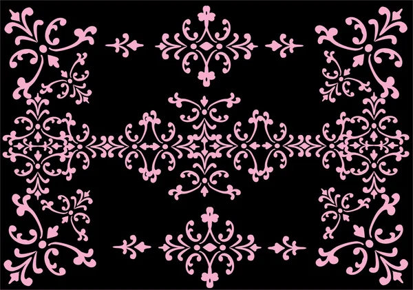 Розовый фон с кудряшками — стоковый вектор