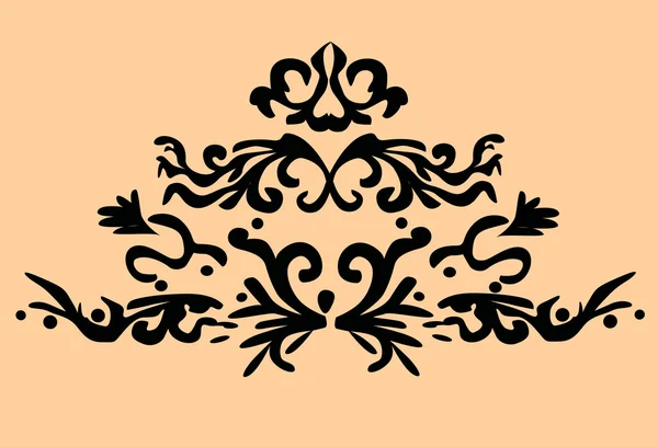 Black simple design on brown — Stock Vector