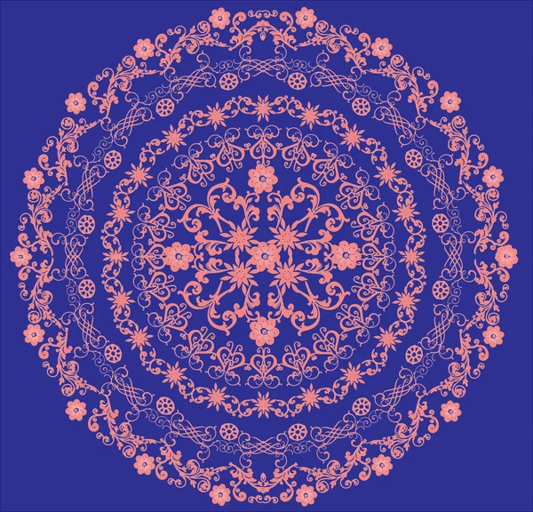 在蓝色粉色圆圈装饰 — 图库矢量图片