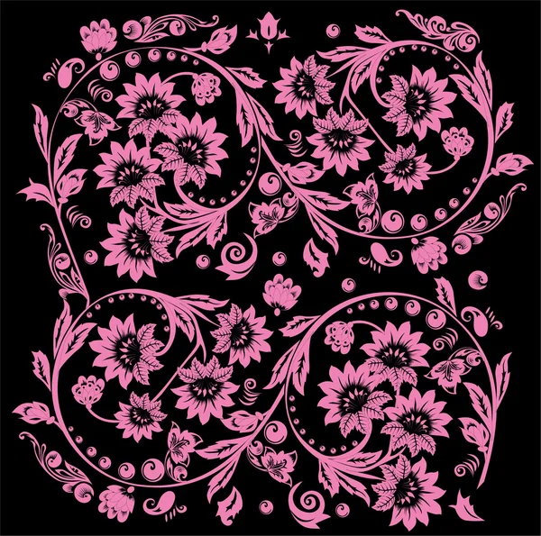 Sechzehn rosa Blume Design — Stockvektor
