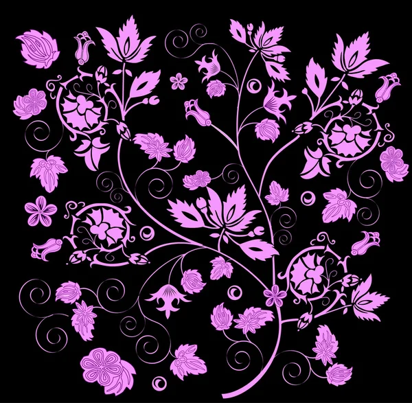 Design with pink flowers — Stock Vector