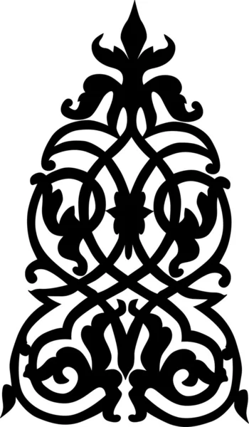 Чёрный симметричный скрученный силуэт — стоковый вектор