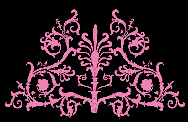 Простий закручений рожевий візерунок — стоковий вектор