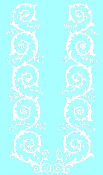 Rayure florale blanche — Image vectorielle