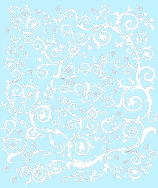 Blanc sur fond bouclé bleu — Image vectorielle