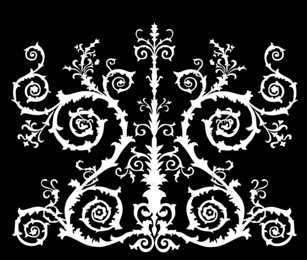 Conception symétrique bouclée blanche — Image vectorielle