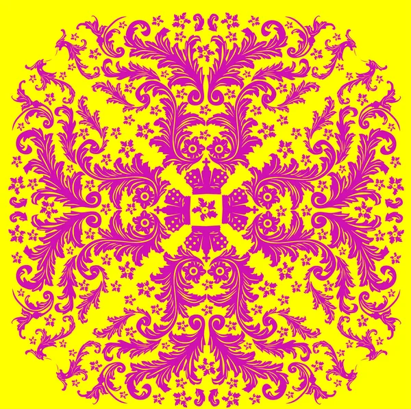 Diseño rosa con coronas — Vector de stock