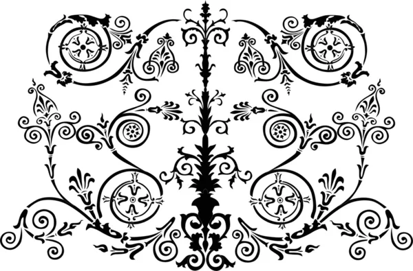Симметричные кудряшки черного цвета — стоковый вектор