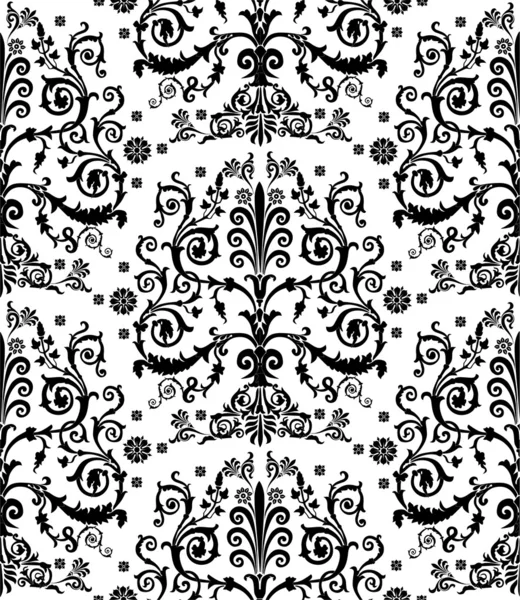 Diseño de rizo negro azulejo — Archivo Imágenes Vectoriales