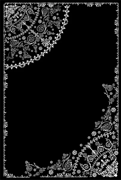 Cadre vertical recourbé blanc — Image vectorielle