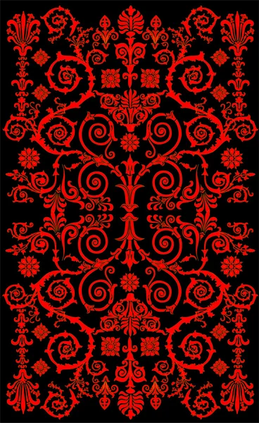Hoprullade röd och svart bakgrund — Stock vektor