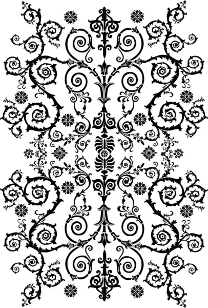 Bande bouclée symétrique noire — Image vectorielle