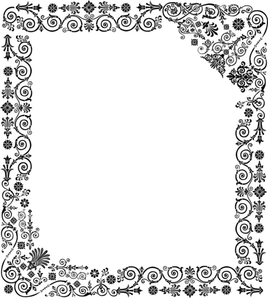 Black frame pattern on white — Stock Vector