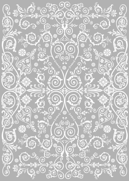 Éléments frisés blancs sur gris — Image vectorielle