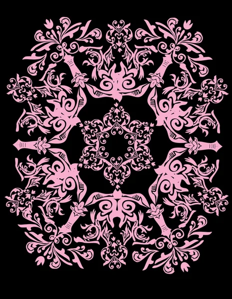 Roze stervorm decoratie — Stockvector