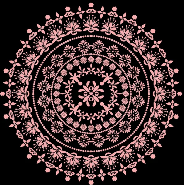 Pink color round pattern — Stock Vector