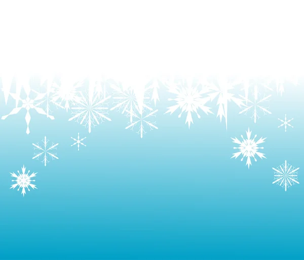 Sfondo bianco e blu neve — Vettoriale Stock
