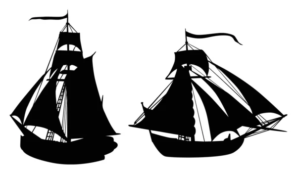 Två sailers illustration — Stock vektor