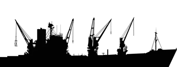 Большой промышленный корабль — стоковый вектор