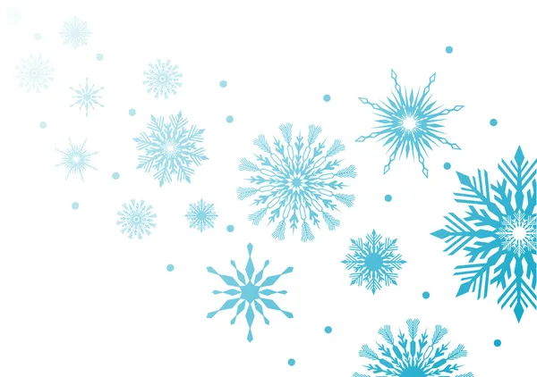 Copos de nieve azul ilustración — Vector de stock