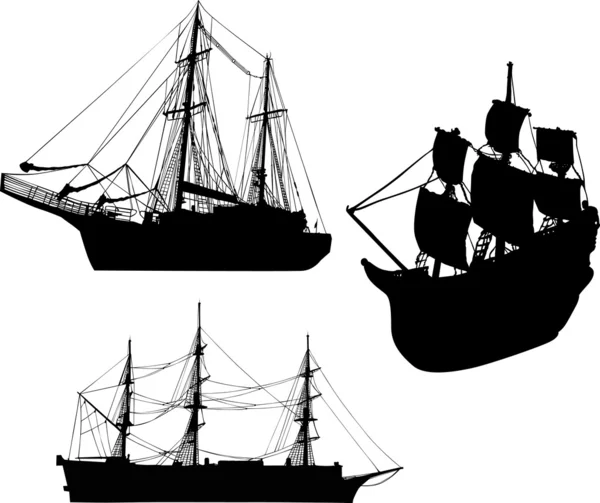 Tre marinai — Vettoriale Stock