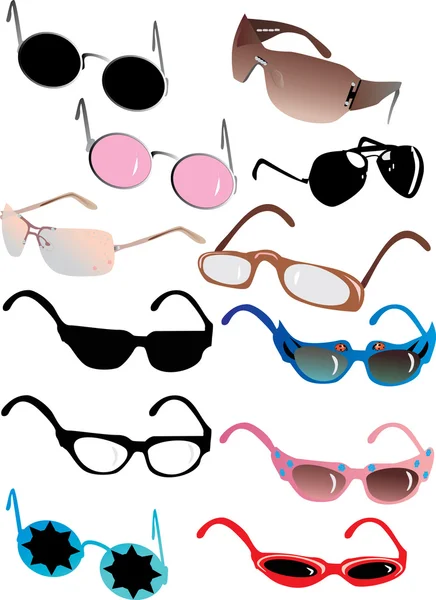 Colección de gafas — Vector de stock