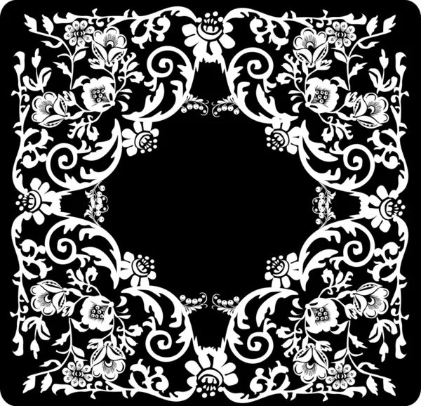 Квадратна квітка білий візерунок — стоковий вектор